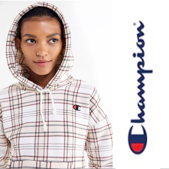 champion checkered hoodie